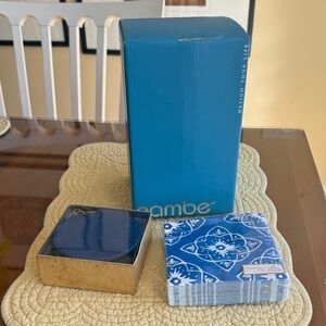 Nambe Blue Box with Wrapped Contents